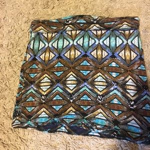 Tribal print mini skirt